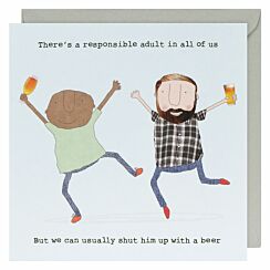 Responsible Adult Men's Greetings Card