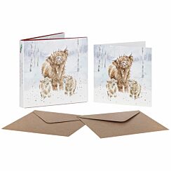 ‘A Highland Christmas’ Set of 8 Luxury Gold Foiled Christmas Cards