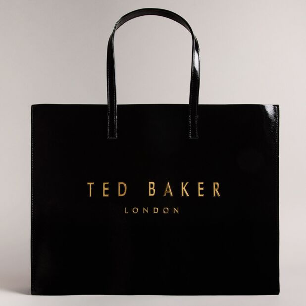Ted Baker CRIKON Icon Extra Large Black Crinkle Texture Bag | Great ...